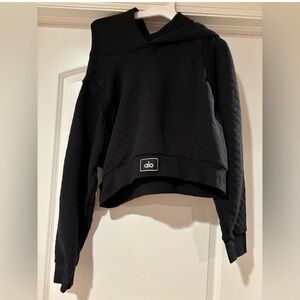ALO Yoga Black Quilted Hoodie